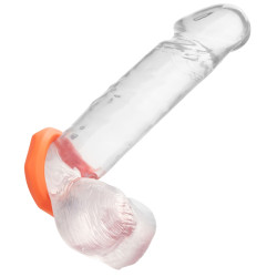 alpha ring by Calextotics Cockring Silicone Sexagon Alpha 37mm Orange